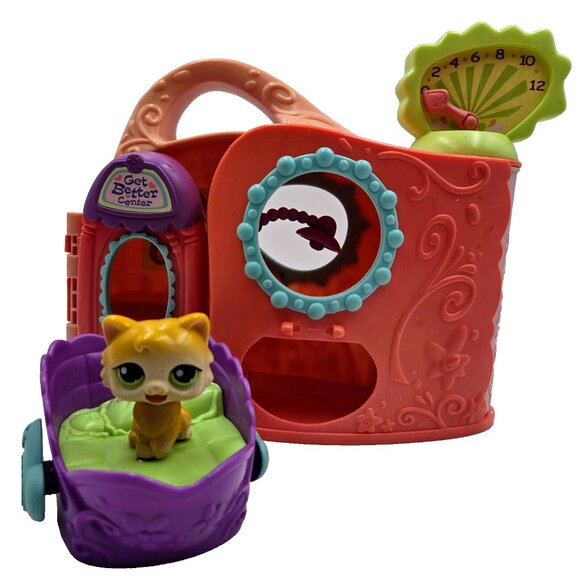 Littlest Pet Shop Get Better Center Persian Cat MM1 LPS Discolored Incomplete - Picture 1 of 12